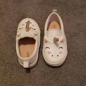 Toddler girls slide on Unicorn sneakers